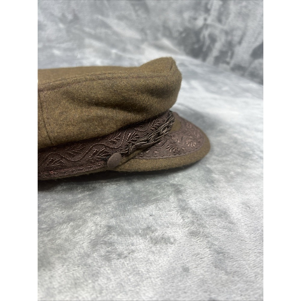 VTG Aegean Greek Fisherman's Cap Green Size 7 3/8 Wool Made In Greece Authentic - Picture 7 of 14